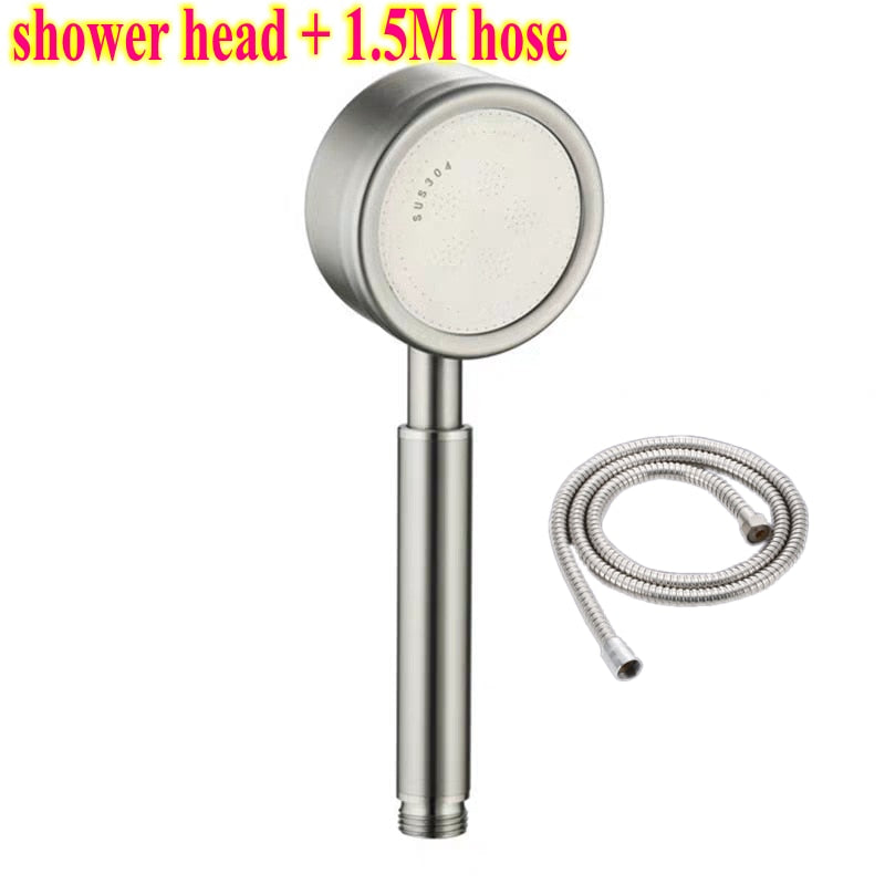 Black Stainless Steel High Pressure Wall Mounted Showerhead