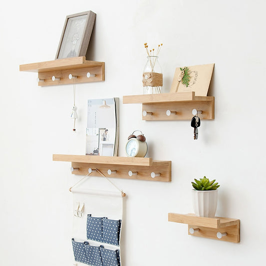 Bamboo Wall-Mounted Shelve/Rack