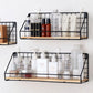 Modern Wall Mounted Iron & Wood Shelf