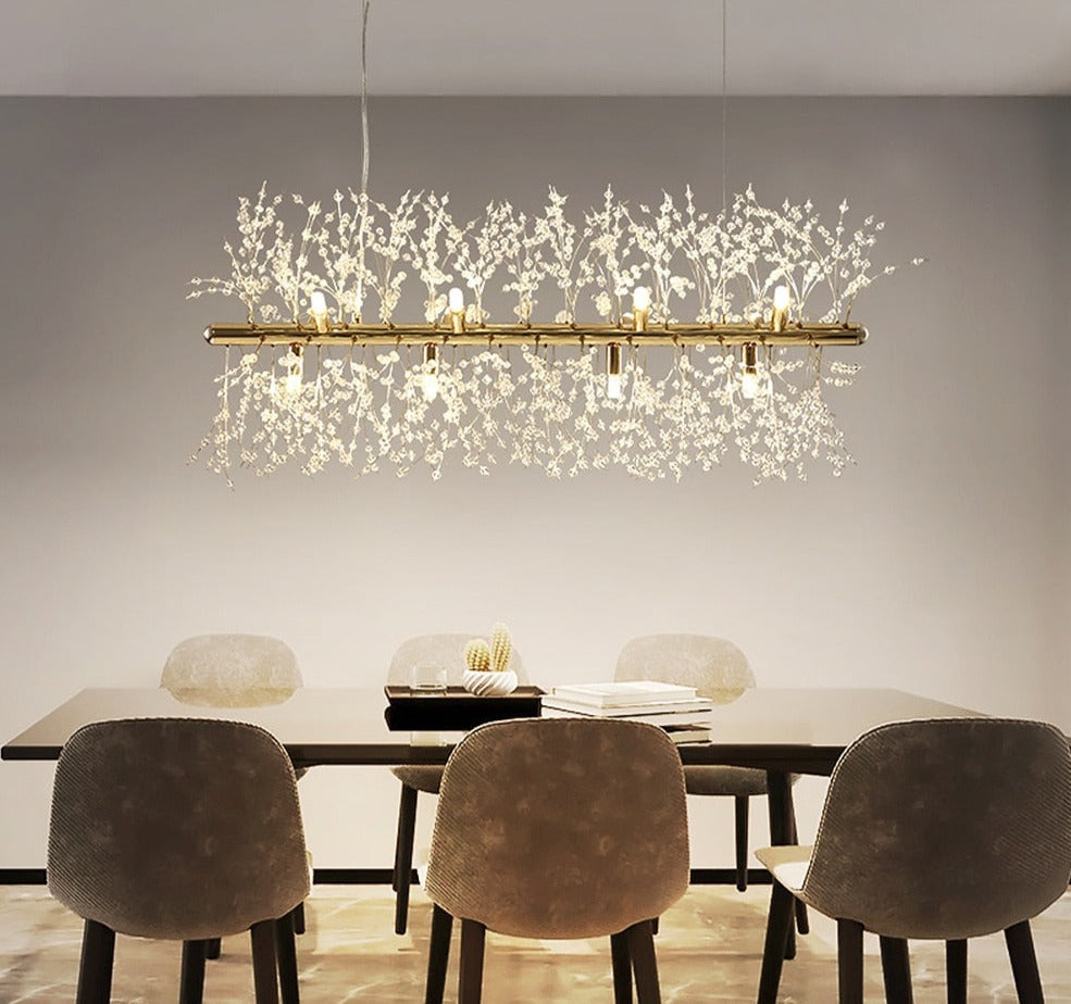 Modern Dimmable Hanging Chandelier LED Crystal