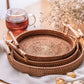 Handwoven Rattan Food Serving Tray