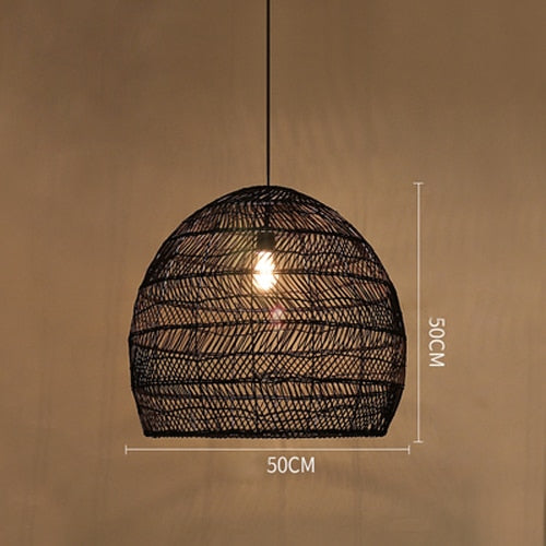 Hand Woven Vintage Style Bamboo Pendant Light