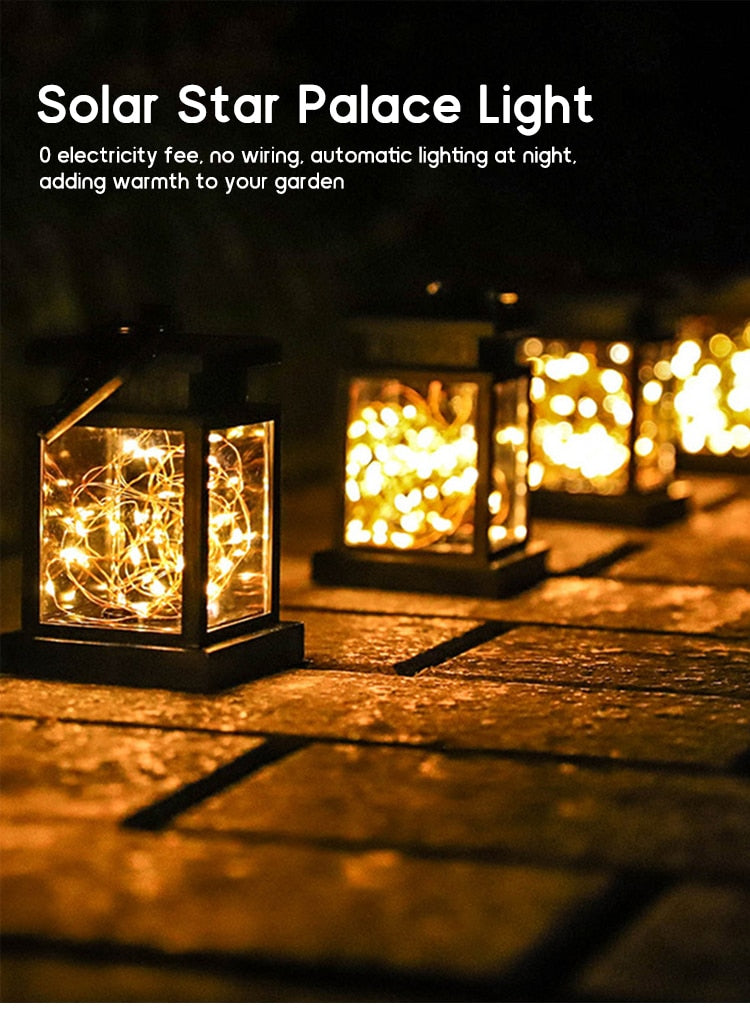 Waterproof Solar Lantern Garden Decoration with String of Lights