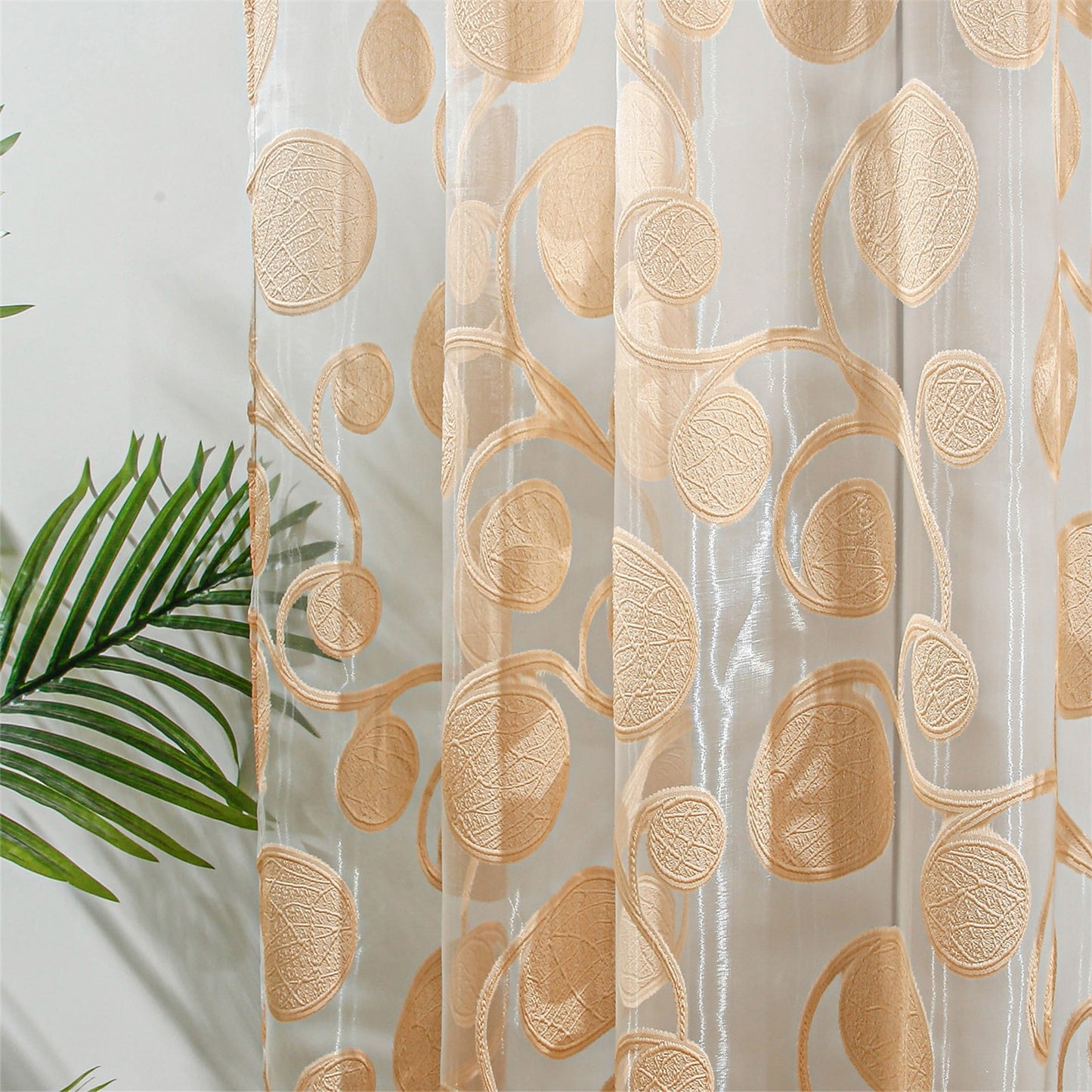 Modern Voile Custom Size Woven Curtains for Living Room, Bedroom & Kitchen