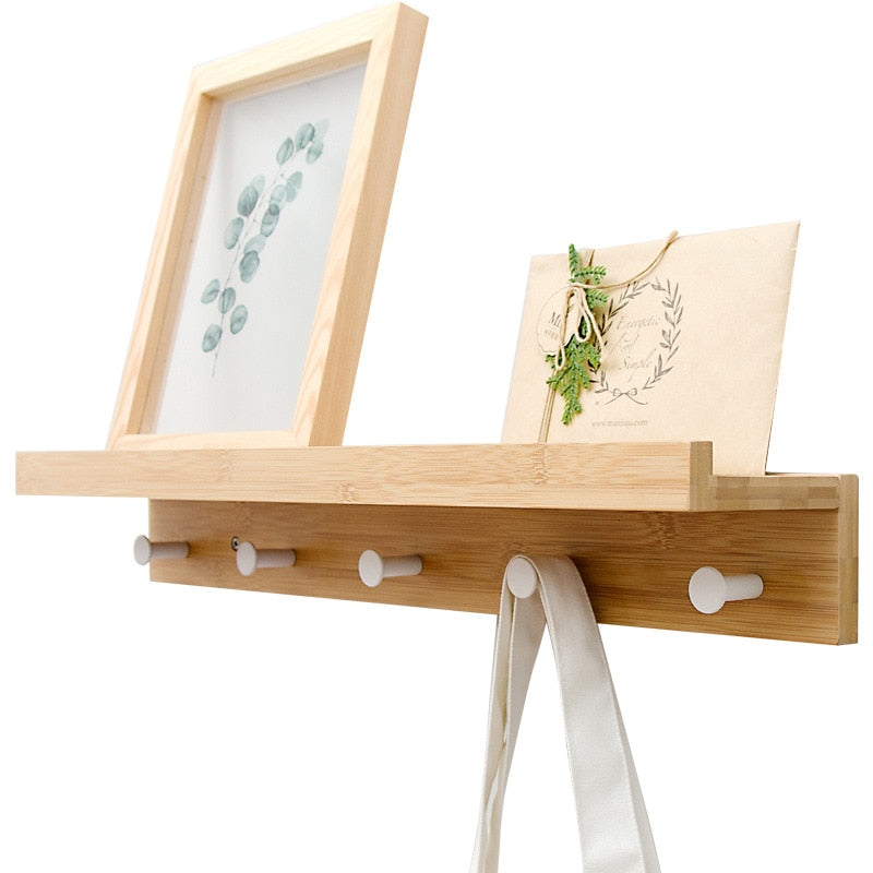 Bamboo Wall-Mounted Shelve/Rack