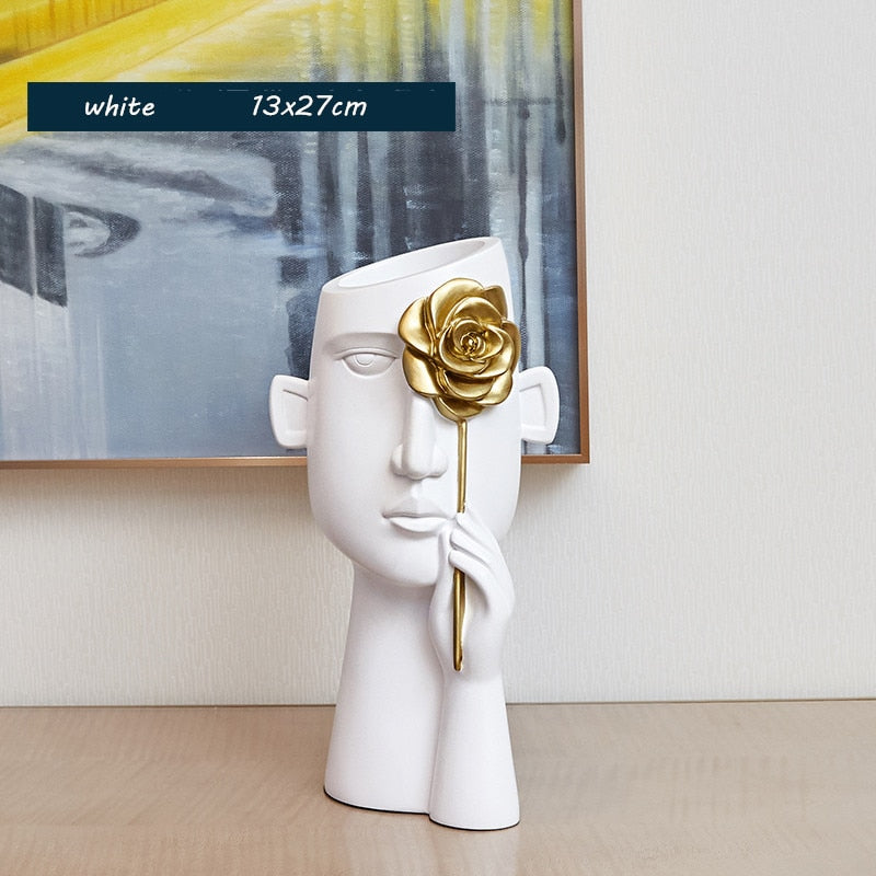 Reisin Nordic-Style Artsy Face Shaped Vase