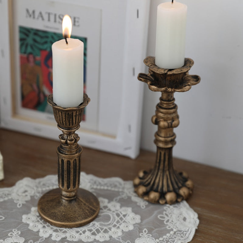 Antique Vintage Looking French Style Candlestick Holders