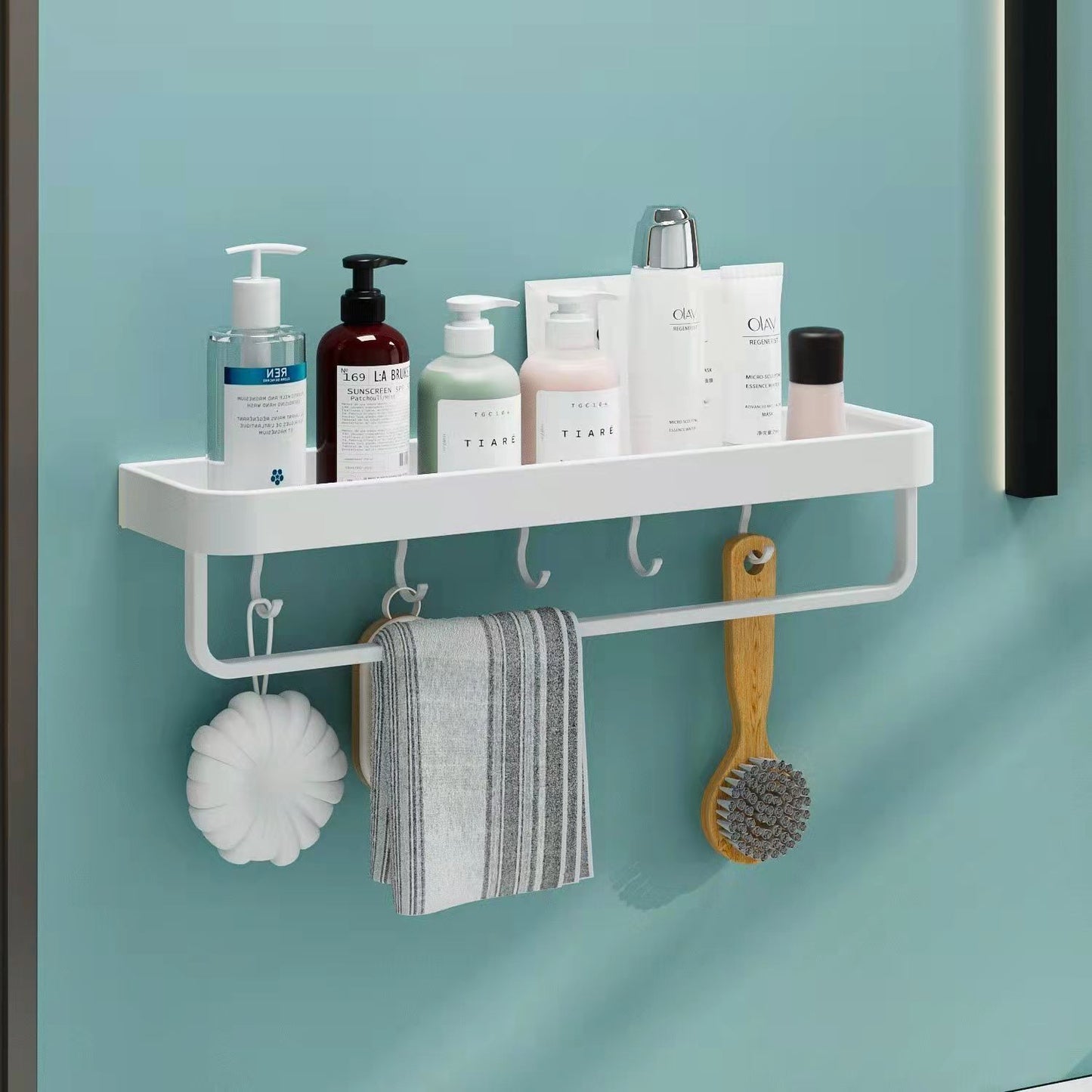 Aluminum Wall-Mounted Bathroom Shelf