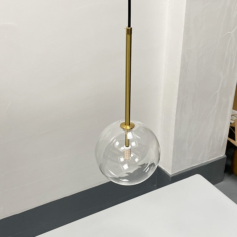 Modern Nordic Style Glass Ball Pendant Light